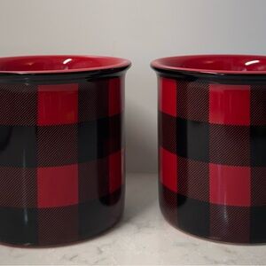 Heritage Red and Black Ceramic Mugs